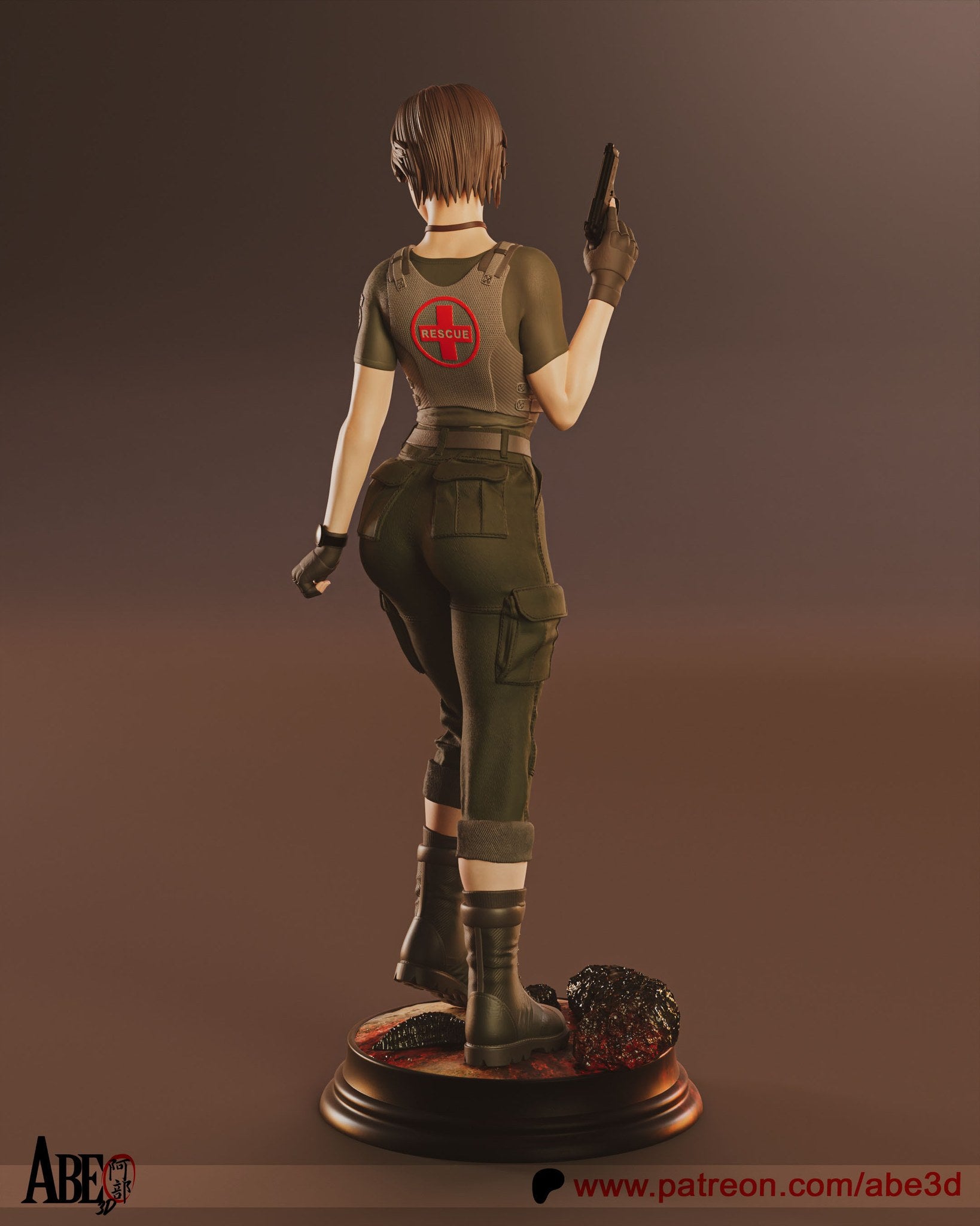 Rebecca Chambers (Resident Evil) resin figure by Abe3D — studio render 11