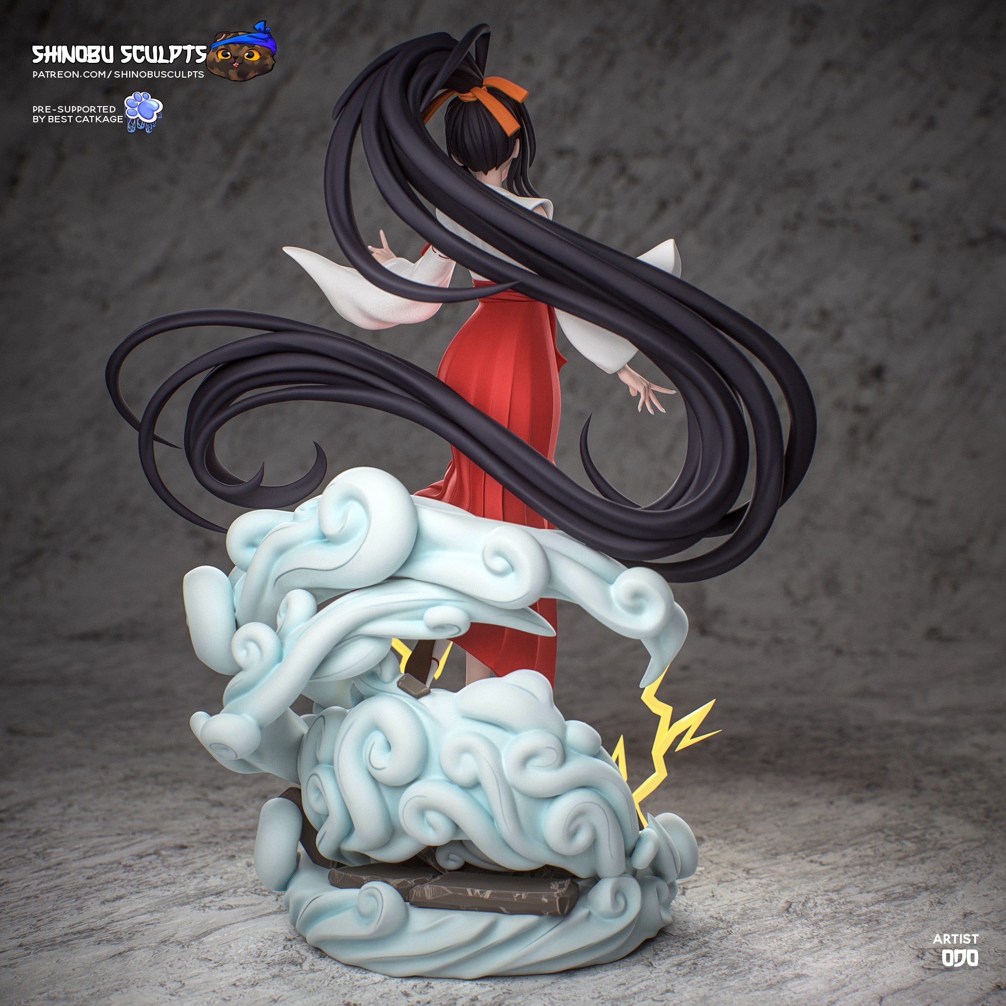 Akeno Himejima (High School DxD) resin figure by Shinobu Sculpts — studio render 4