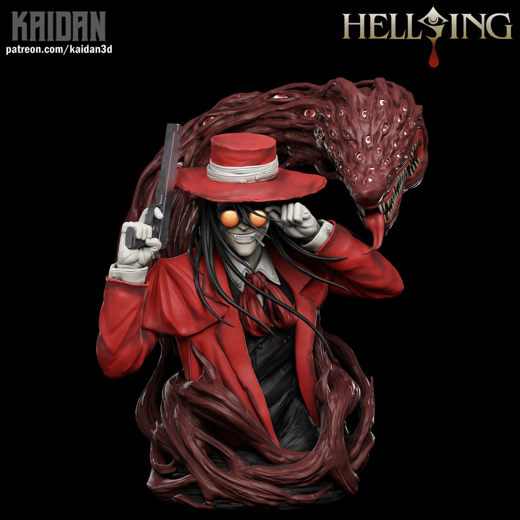Alucard (Hellsing) resin figure by Kaidan 3D — studio render 2