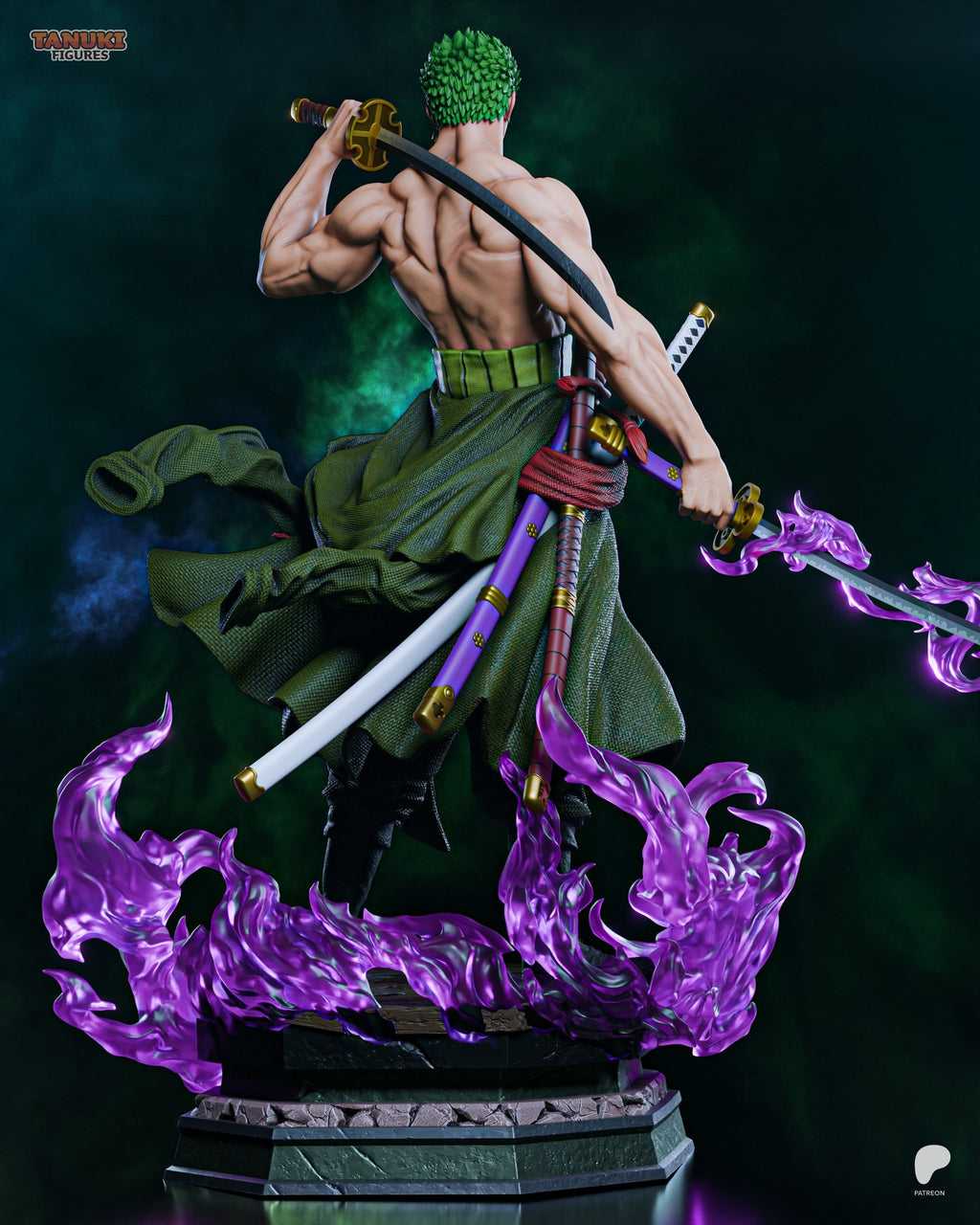 Roronoa Zoro (One Piece) resin figure by Tanuki Figures — studio render 6