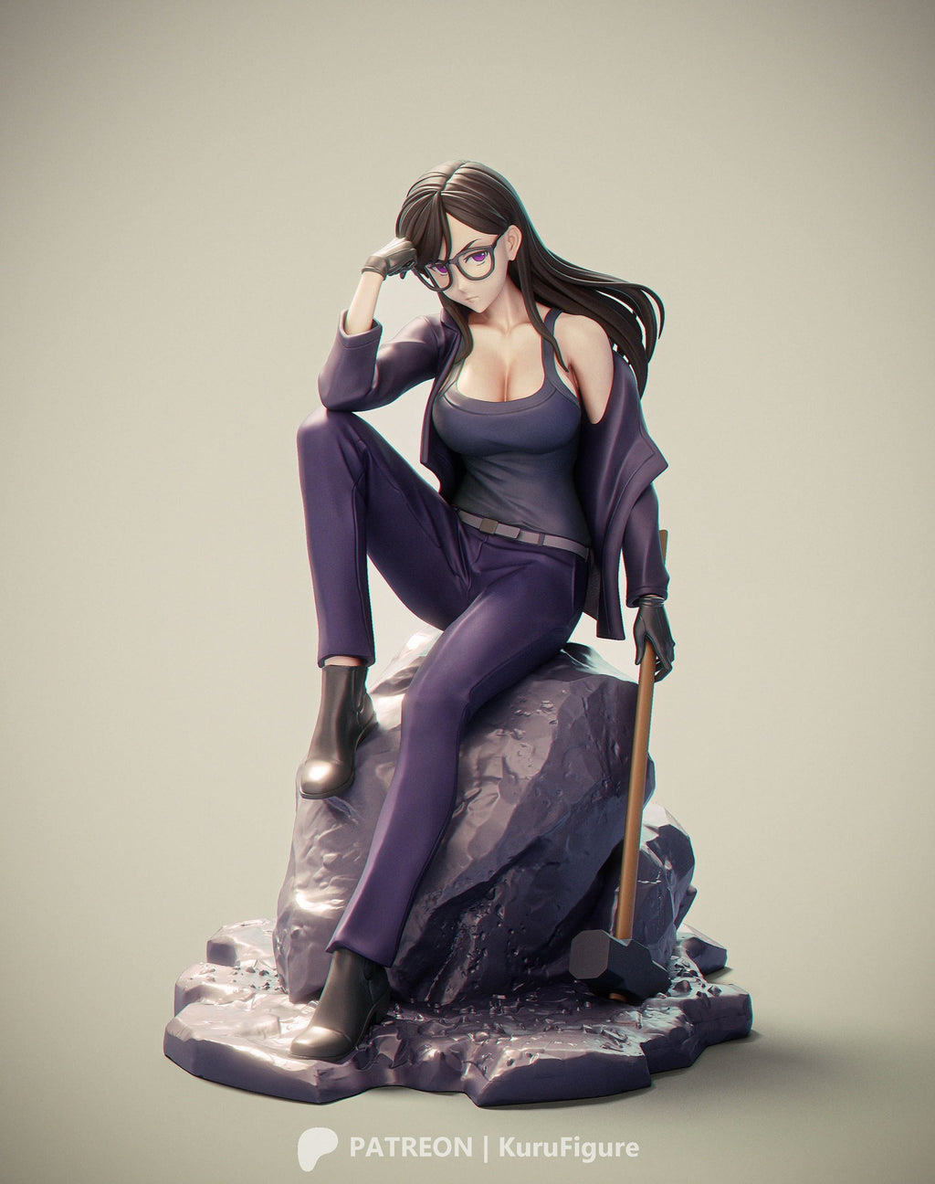 Hizuru Minakata (Summer Time Rendering) resin figure by Kuru Figures — studio render 3