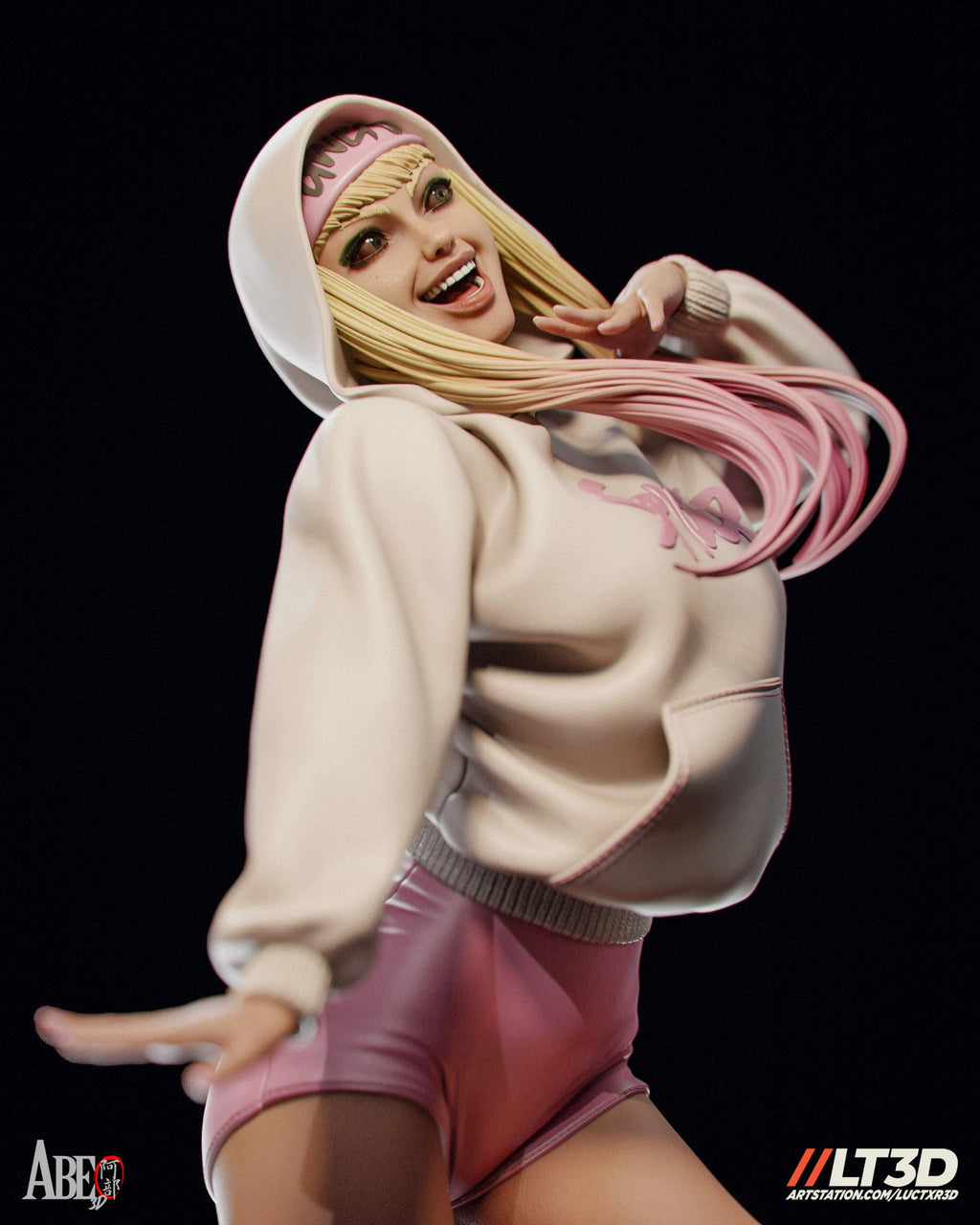 Gwen Stacy (Marvel) resin figure by Abe3D — studio render 16