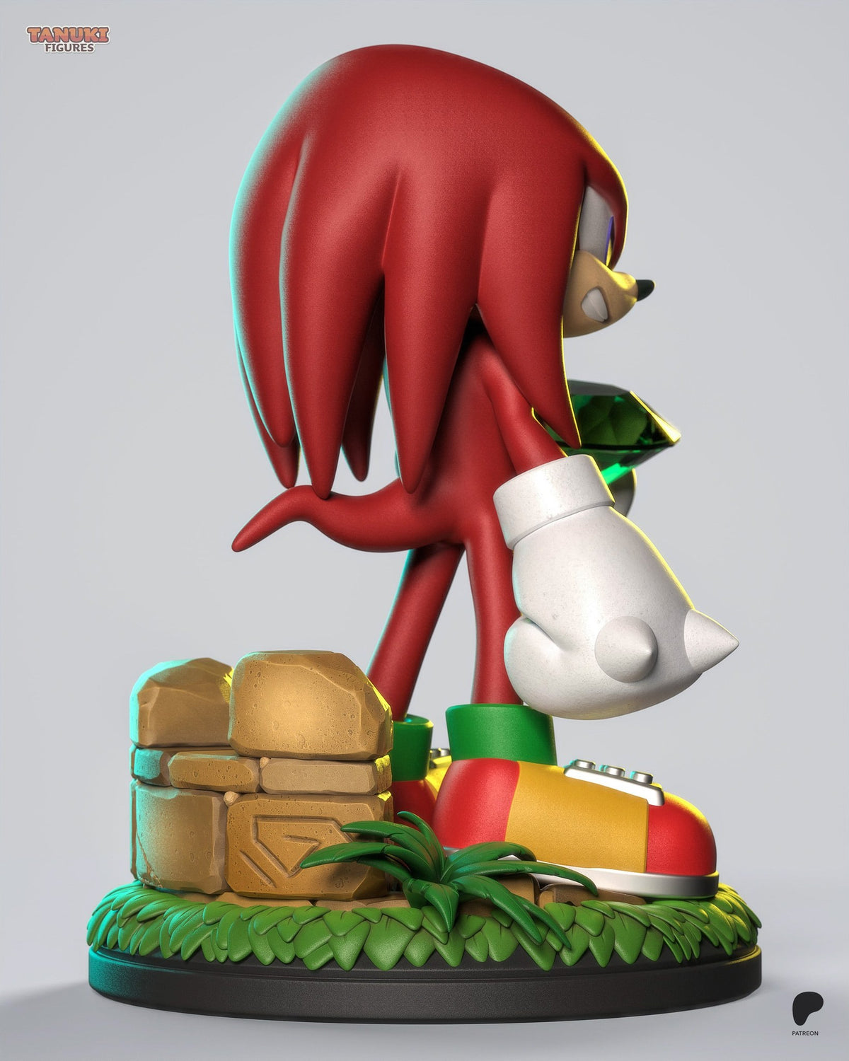 Knuckles the Echidna (Sonic) resin figure by Tanuki Figures — studio render 3