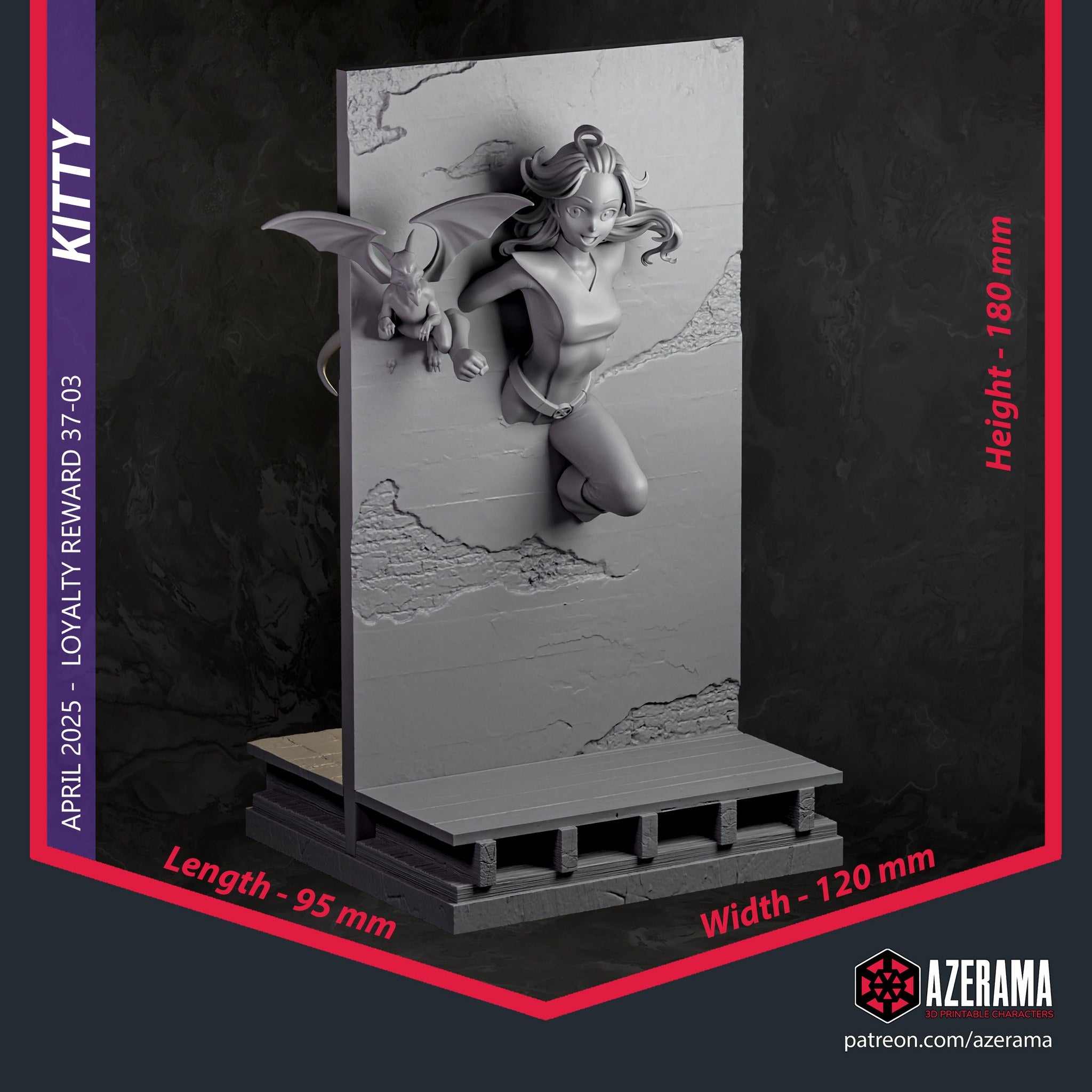 Kitty Pryde (Marvel) resin figure by Azerama — studio render 5