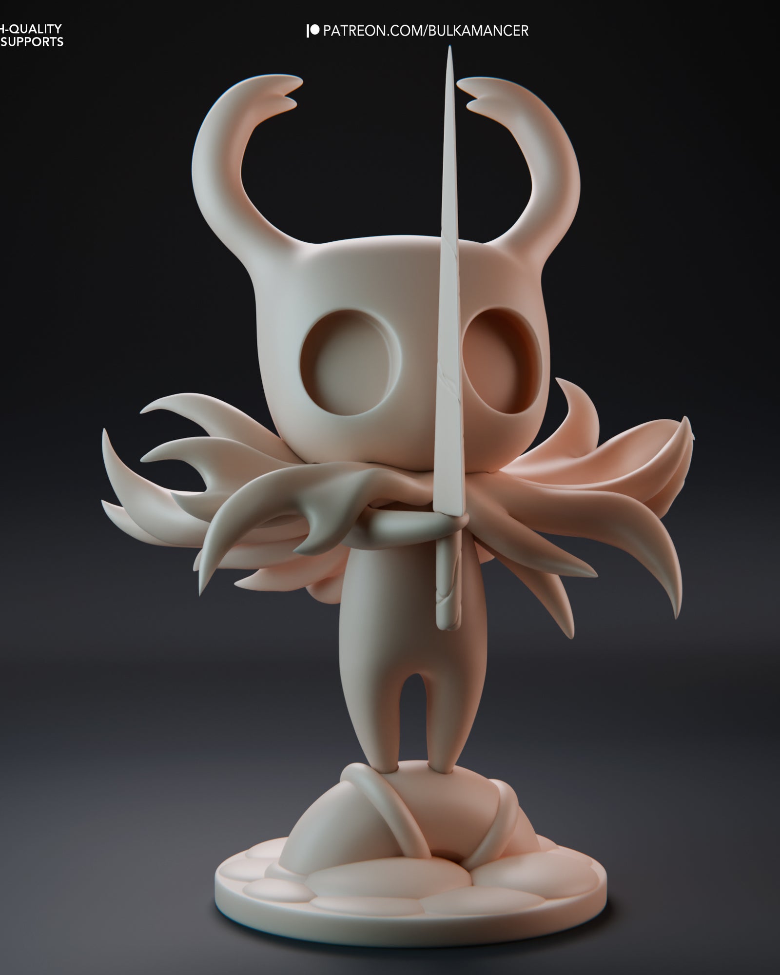 The Knight (Hollow Knight) resin figure by Bulkamancer — studio render 3