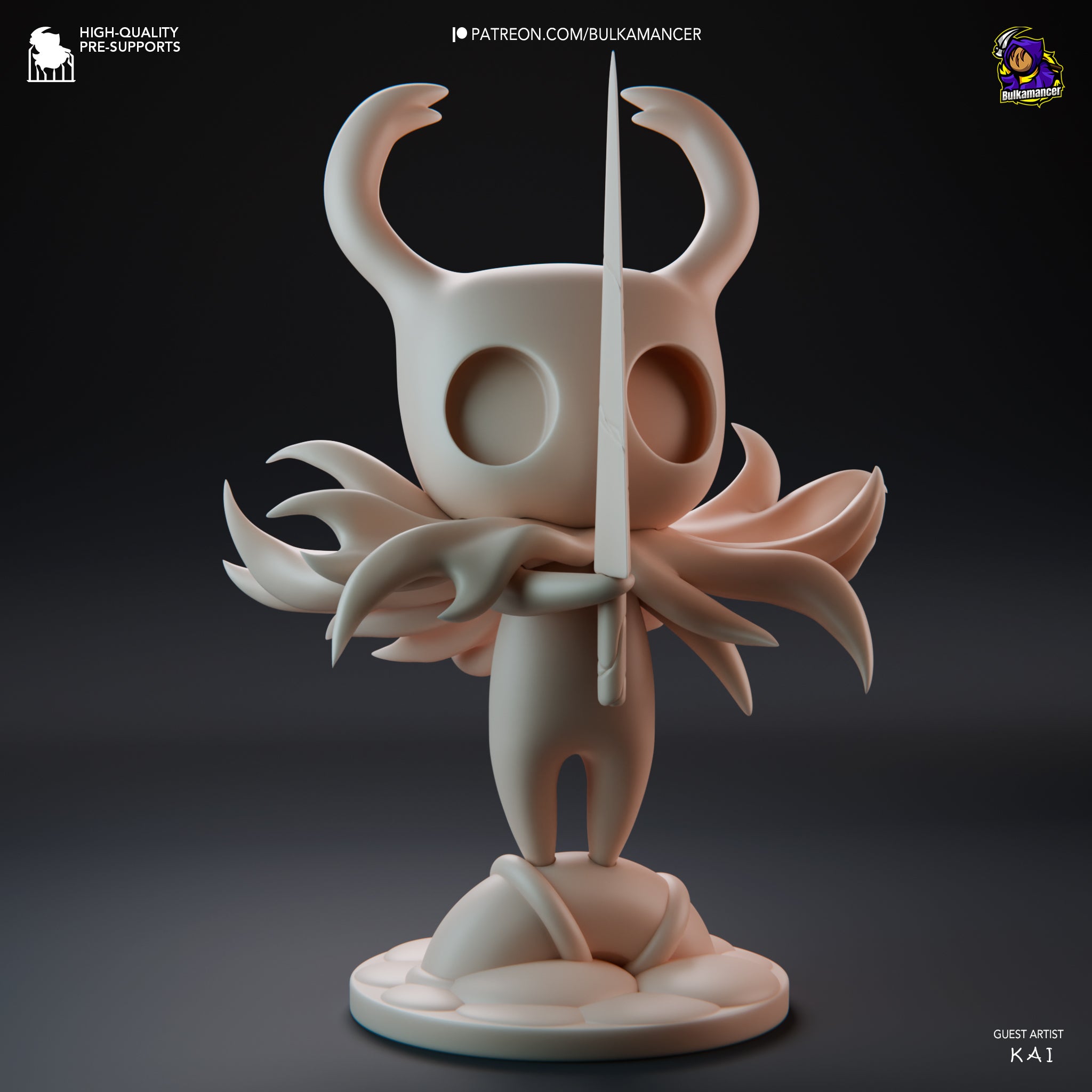 The Knight (Hollow Knight) resin figure by Bulkamancer — studio render 3
