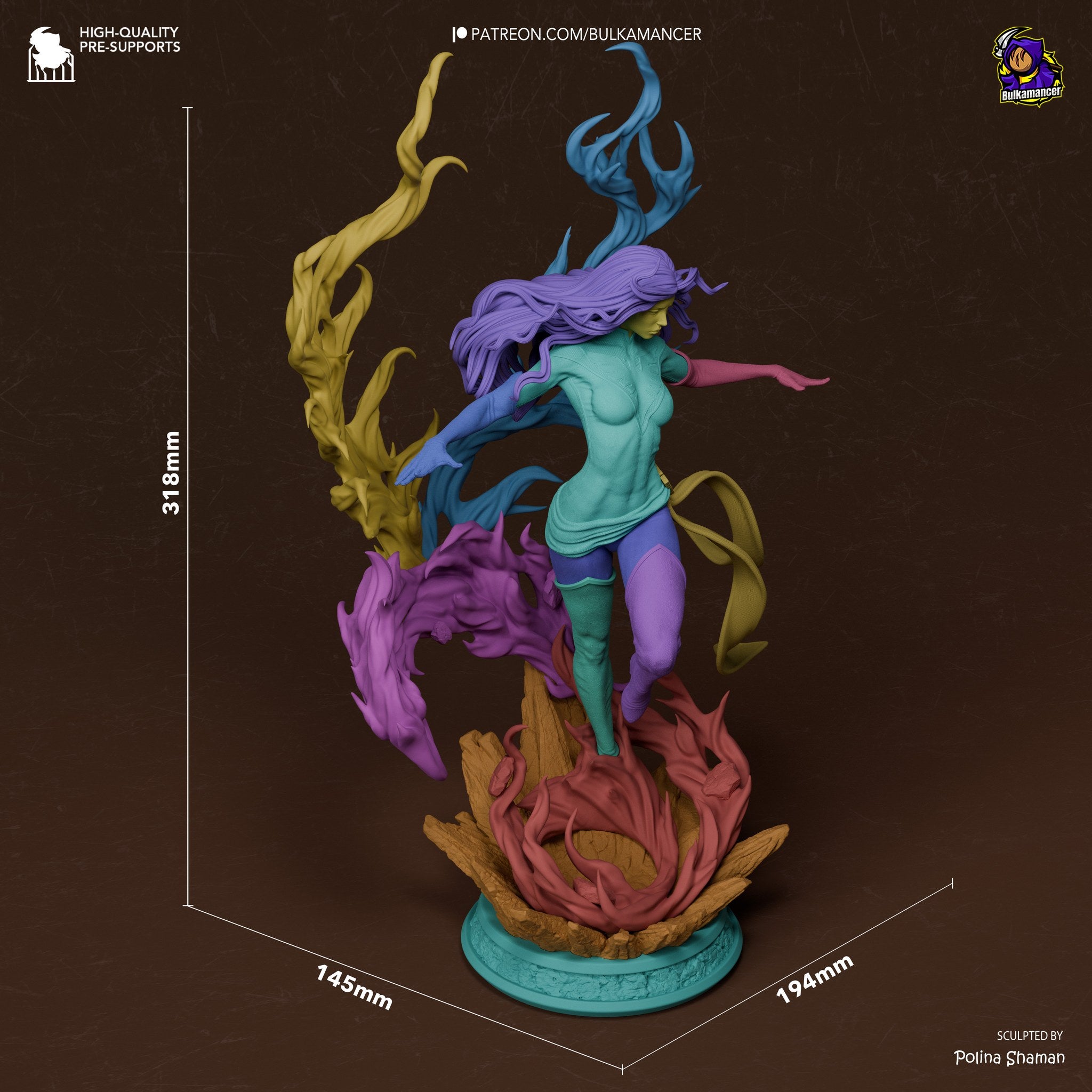 Jean Grey (Marvel) resin figure by Bulkamancer — studio render 9