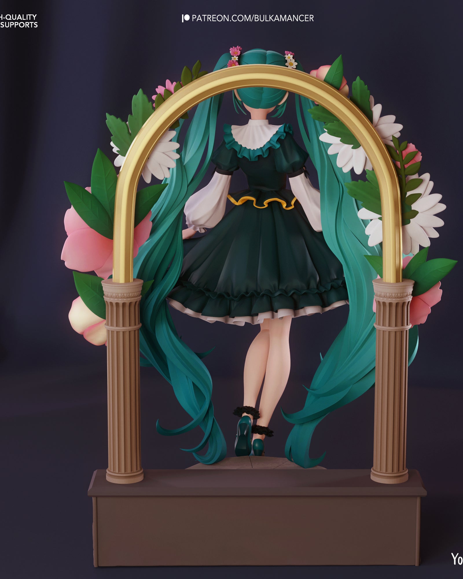 Hatsune Miku (Vocaloid) resin figure by Bulkamancer — studio render 3