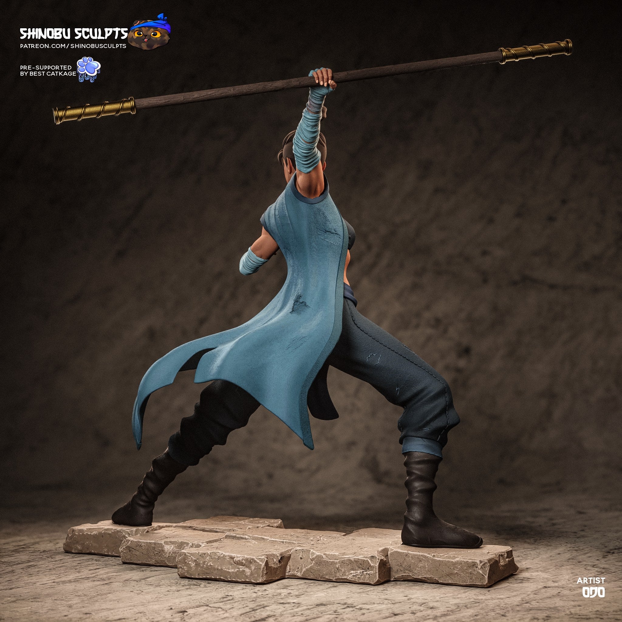 Beauregard Lionett (Critical Role) resin figure by Shinobu Sculpts — studio render 3