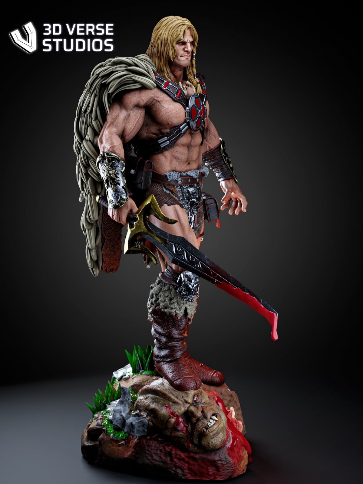 He-Man Masters of the Universe resin figure by CA 3D Studios — studio preview 4