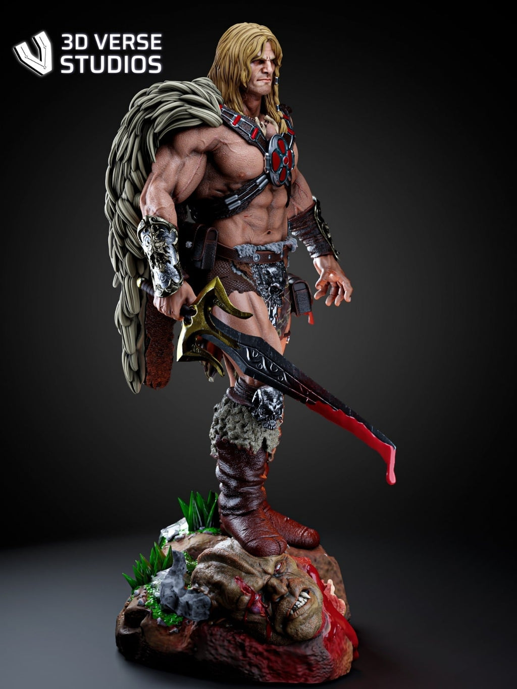 He-Man Masters of the Universe resin figure by CA 3D Studios — studio preview 4