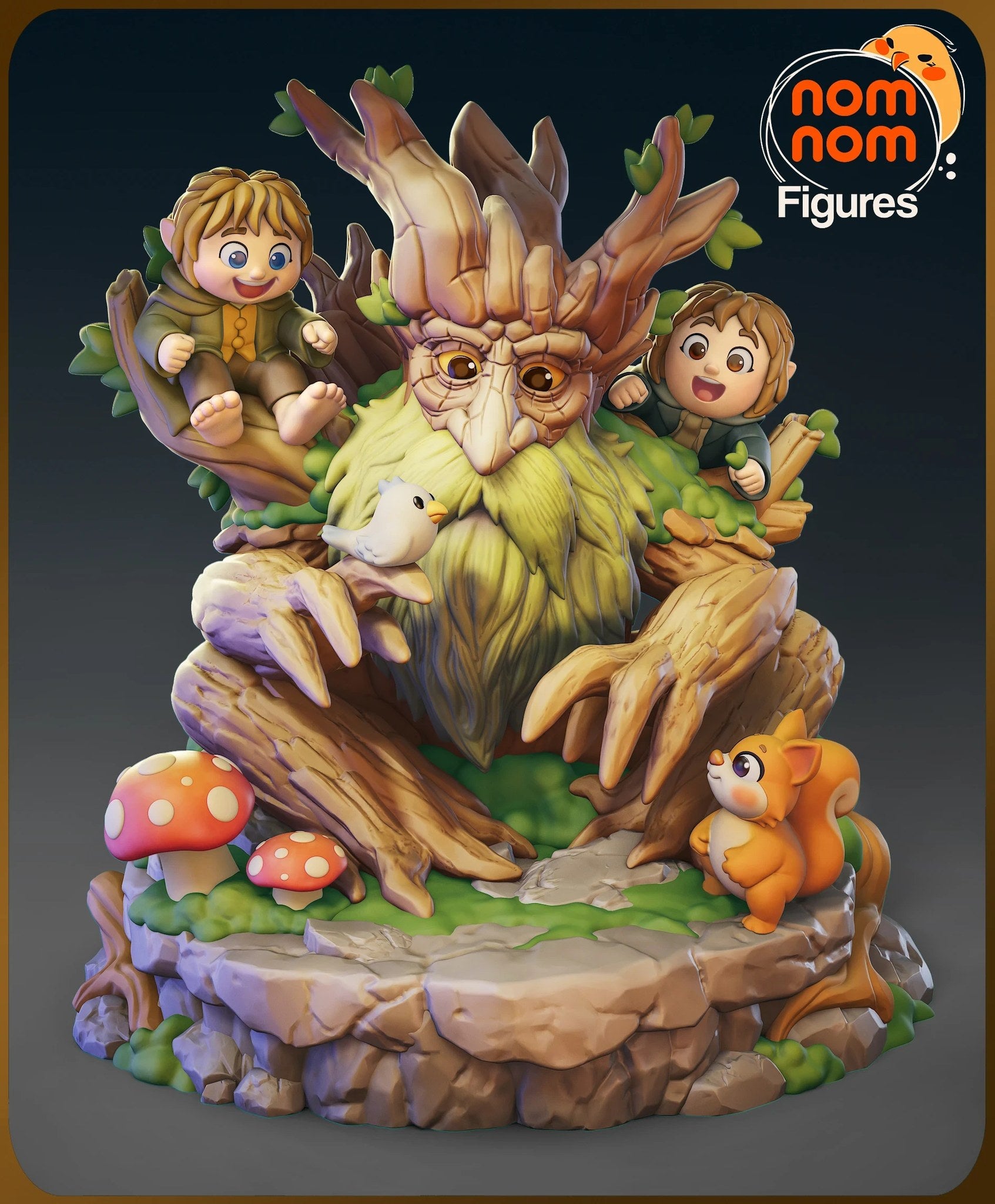 Treebeard The Lord of the Rings Chibi resin figure by NomNom Figures — studio preview 1