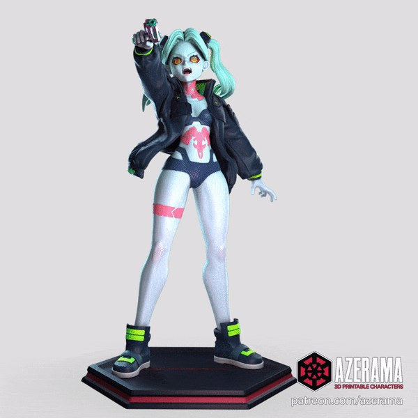 Rebecca (Cyberpunk Edgerunners) resin figure by Azerama — studio render 1
