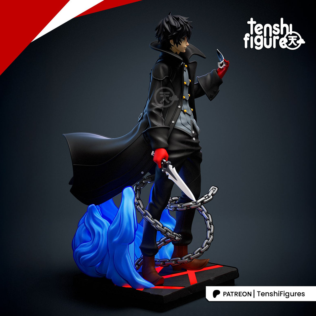 Ren Amamiya (Persona 5) resin figure by Tenshi Figures — studio render 6