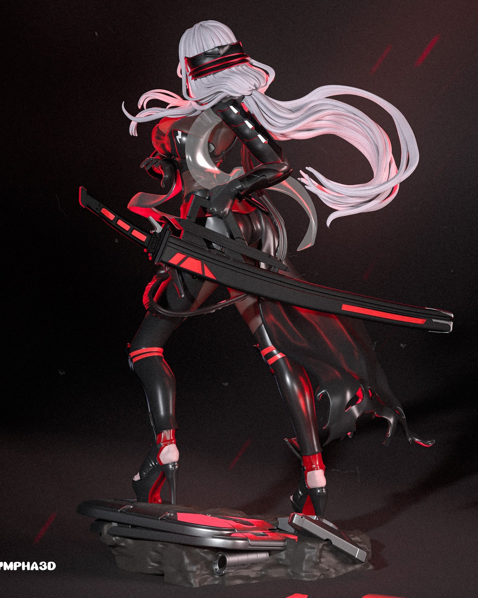 Scarlet: Black Shadow (NIKKE: Goddess of Victory) resin figure by Nympha — studio render 3