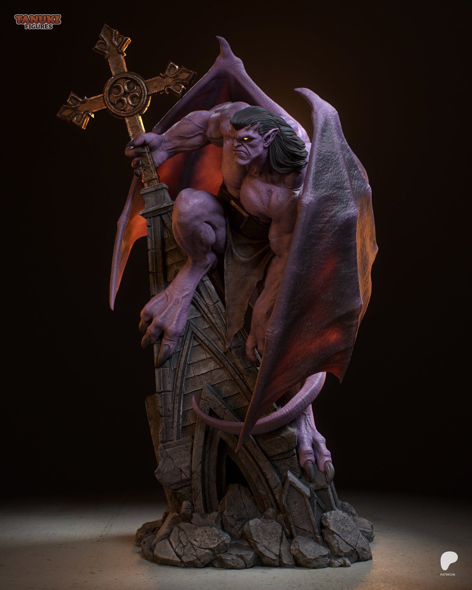 Goliath (Gargoyles) resin figure by Tanuki Figures — studio render 4