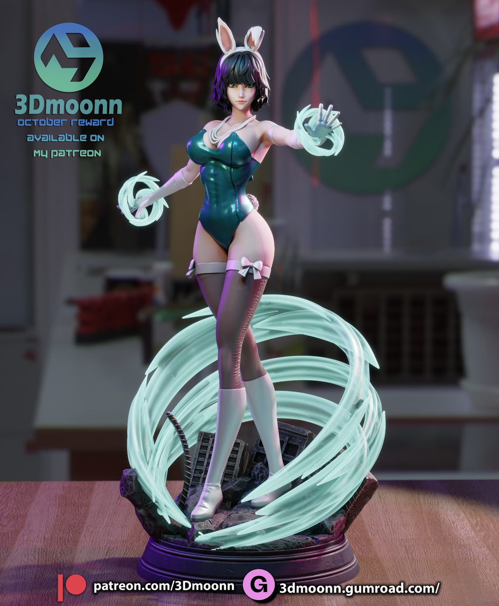 fubuki one punch man 3dmoonn 3d print model