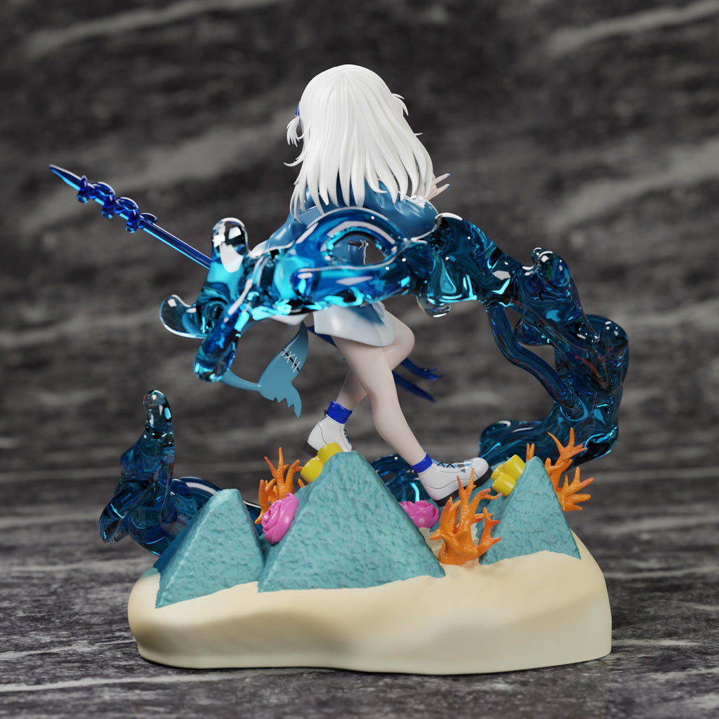 Gawr Gura (Hololive) resin figure by RemyJF — studio render 5