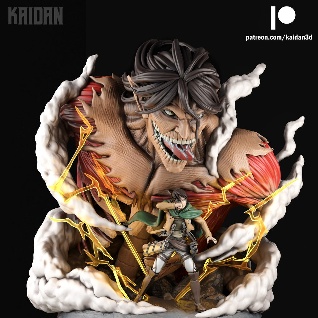 Attack Titan (Attack on Titan) resin figure by Kaidan 3D — studio render 4