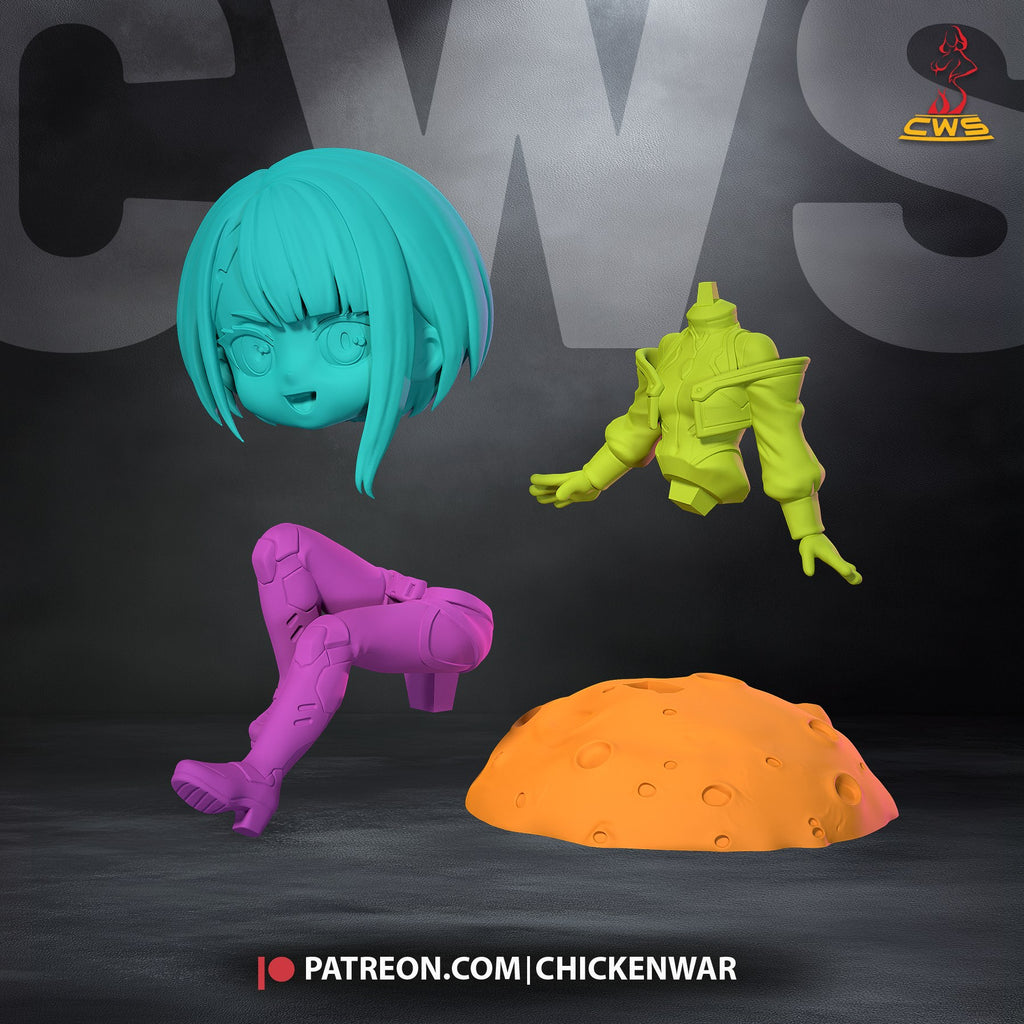 Lucy Kushinada (Cyberpunk Edgerunners) resin figure by CW Studio — studio render 7