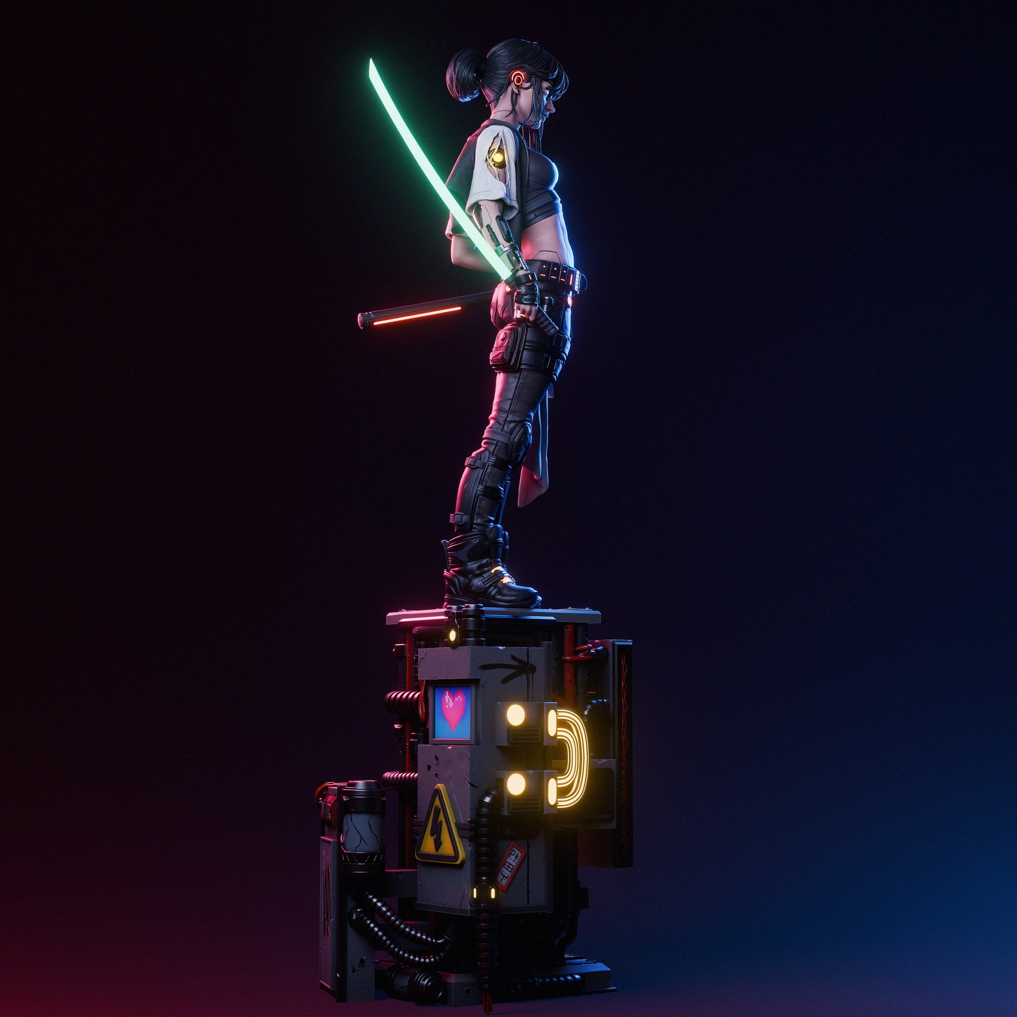 Cyber Samurai — studio render 8