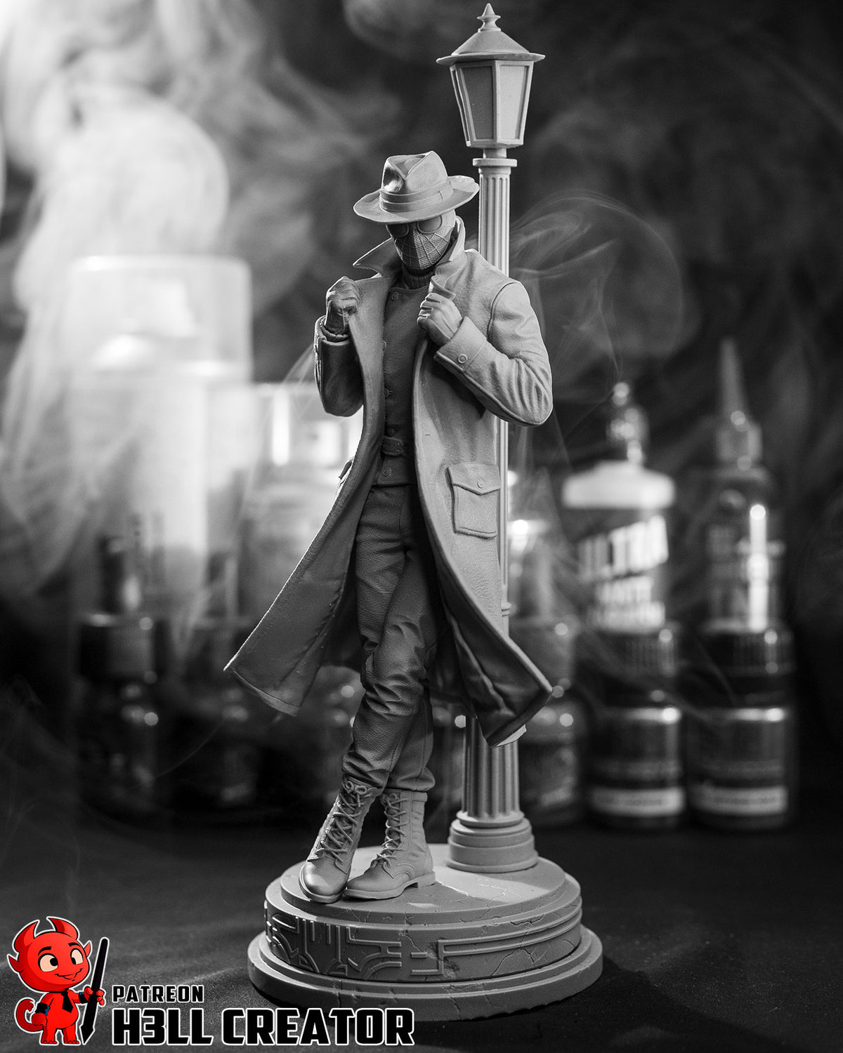 Spider-Man Noir (Marvel) resin figure by h3LLcreator — studio render 10