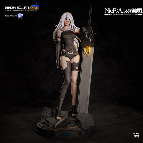 A2 (NieR Automata) resin figure by Shinobu Sculpts — studio render 2