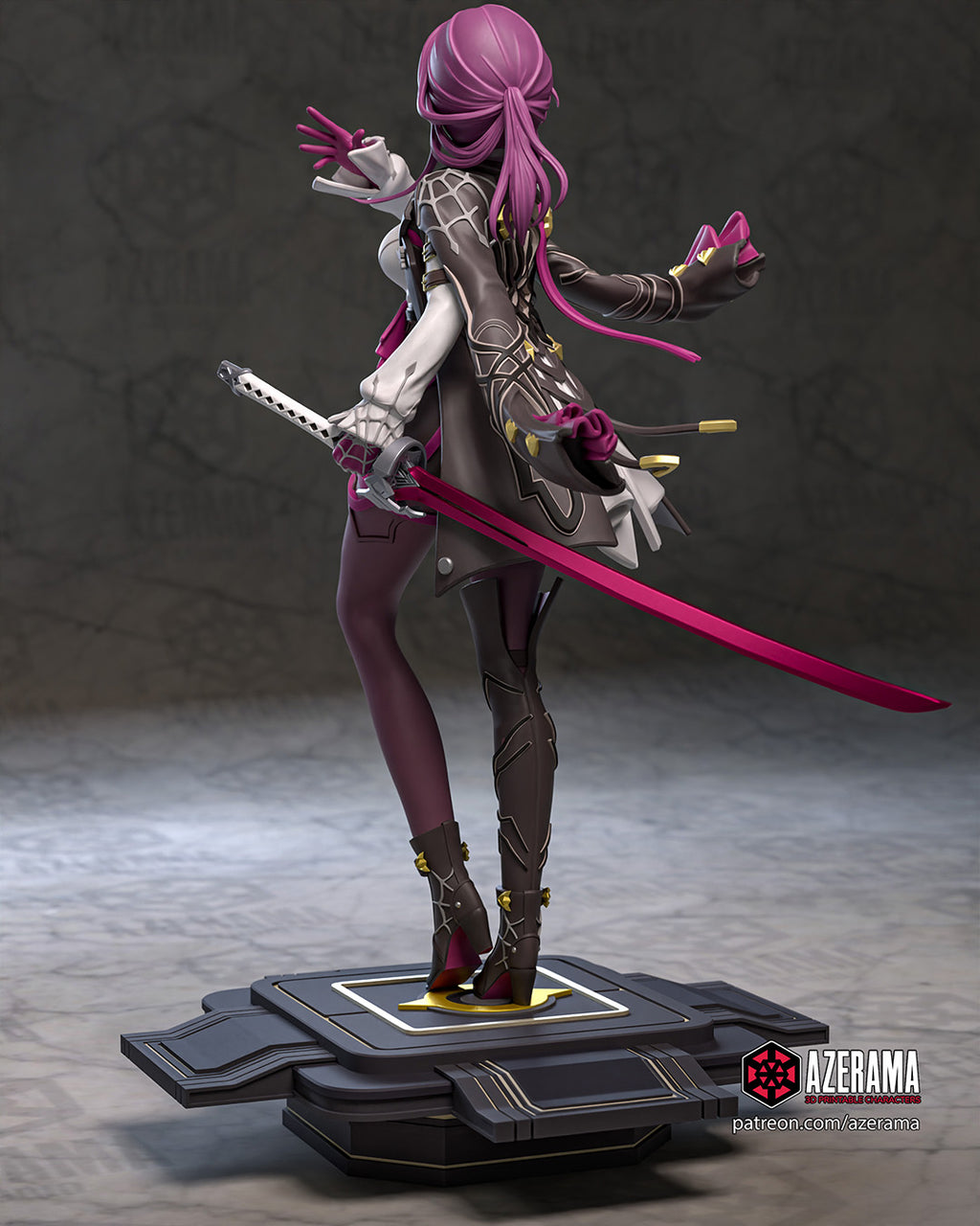 Kafka (Honkai Star Rail) resin figure by Azerama — studio render 3