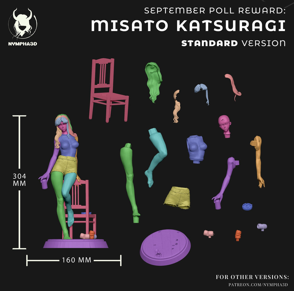 Misato Katsuragi (Evangelion) resin figure by Nympha — studio render 6