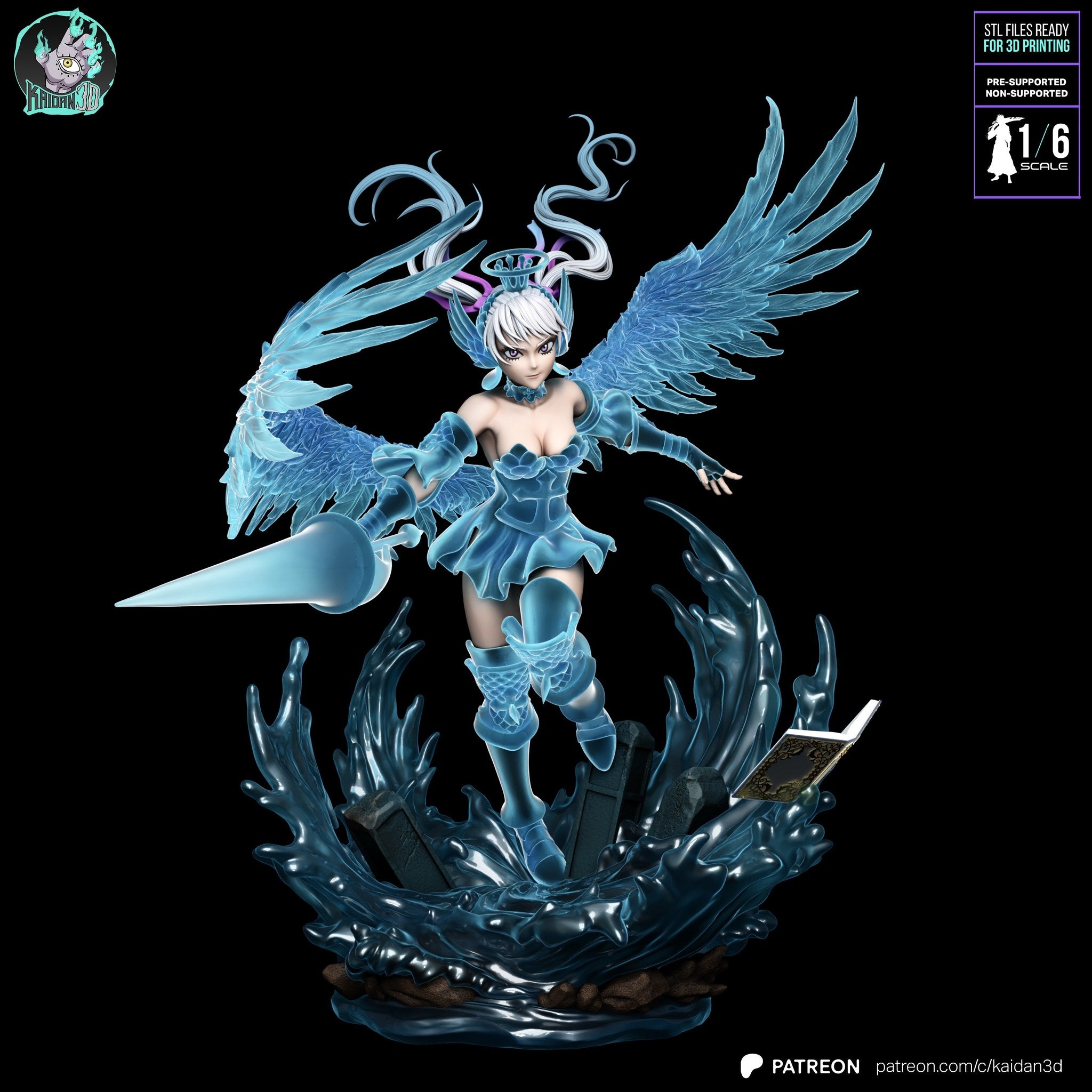 Noelle Silva (Black Clover) resin figure by Kaidan 3D — studio render 2