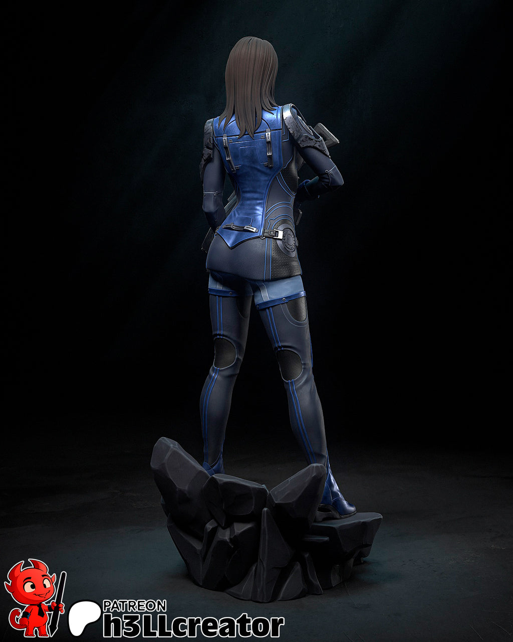 Ashley Williams (Mass Effect) resin figure by h3LLcreator — studio render 4
