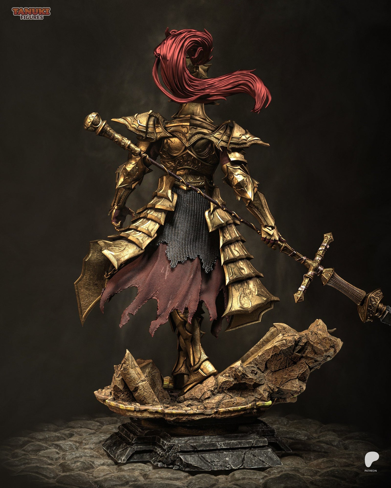 Ornstein (Dark Souls) resin figure by Tanuki Figures — studio render 3