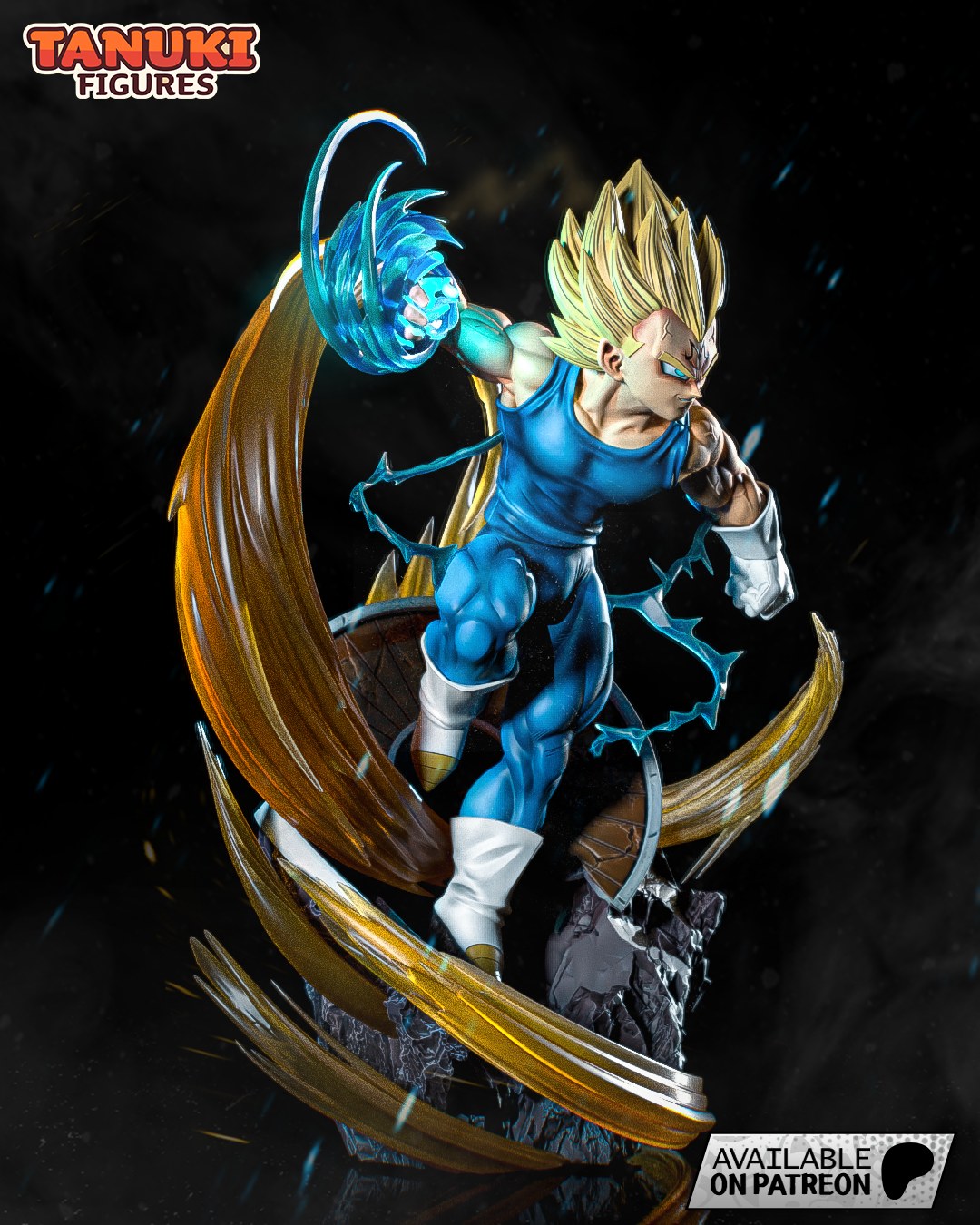 Vegeta (Dragon Ball) resin figure by Tanuki Figures — studio render 3