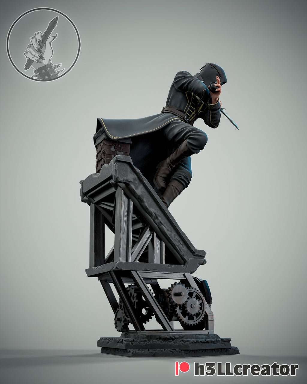 Corvo Attano (Dishonored) resin figure by h3LLcreator — studio render 6