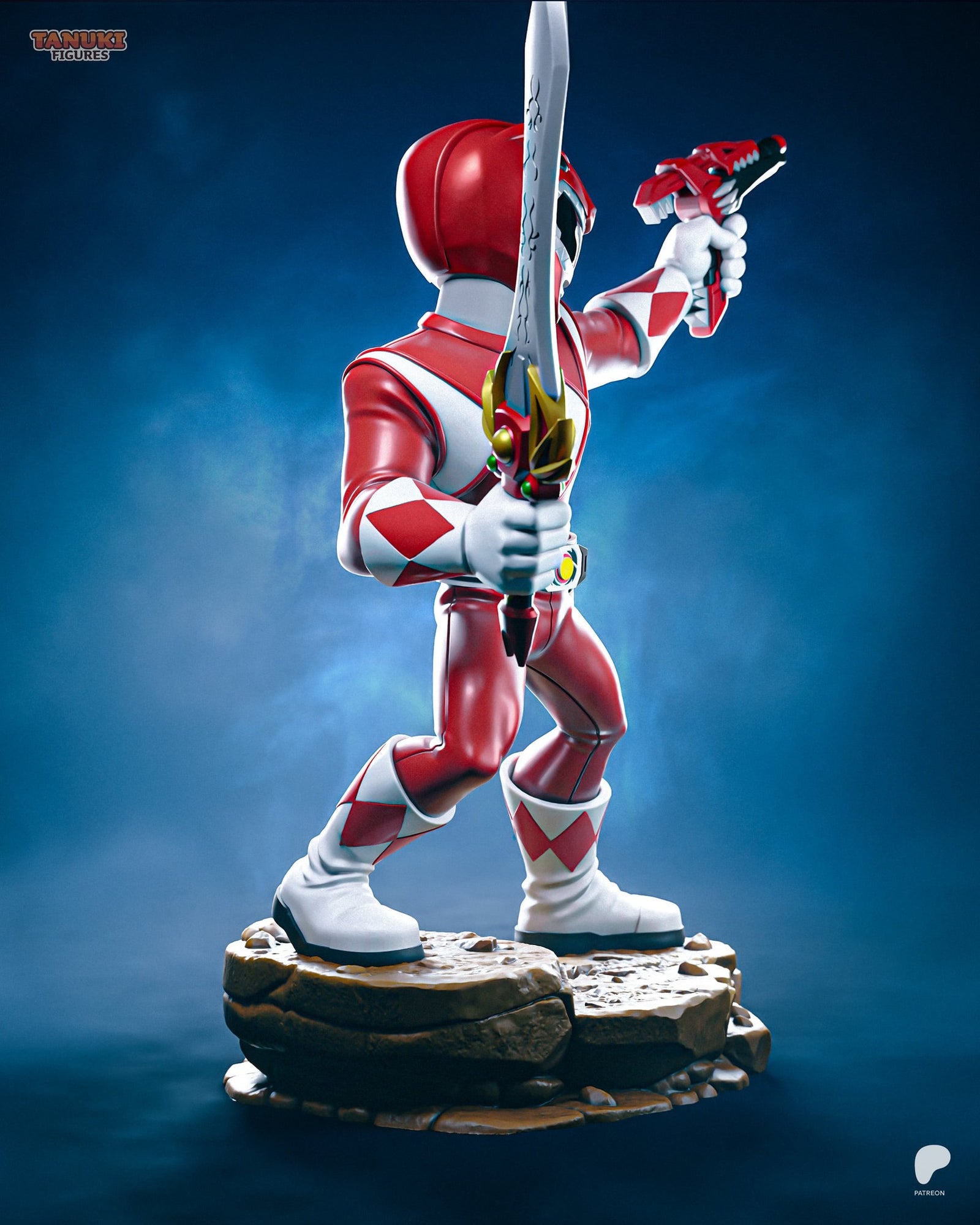 Red Ranger (Power Rangers) resin figure by Tanuki Figures — studio render 4