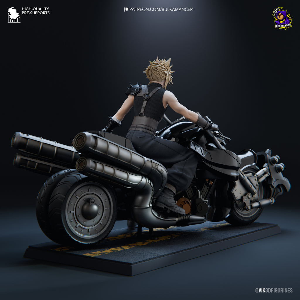 Cloud Strife (Final Fantasy) resin figure by Bulkamancer — studio render 4