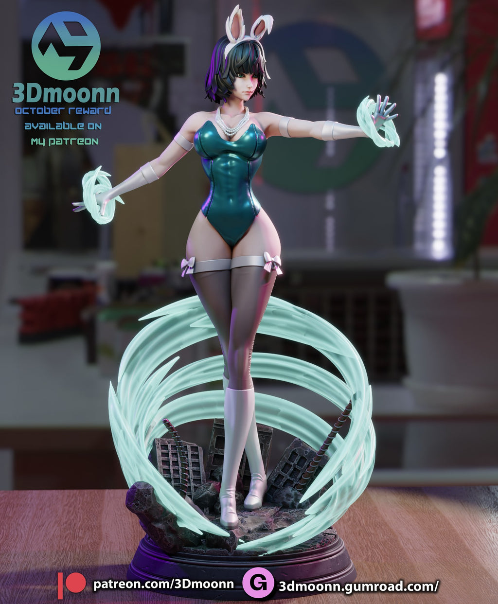 fubuki one punch man 3dmoonn 3d print model