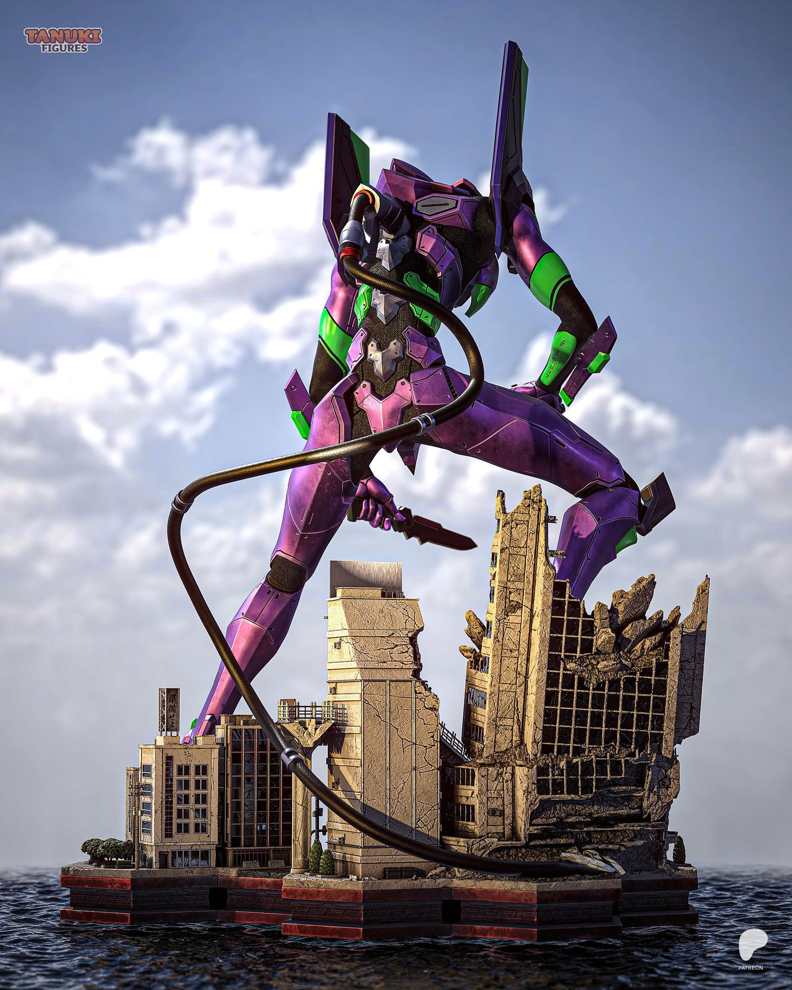 Eva-01 (Evangelion) resin figure by Tanuki Figures — studio render 3