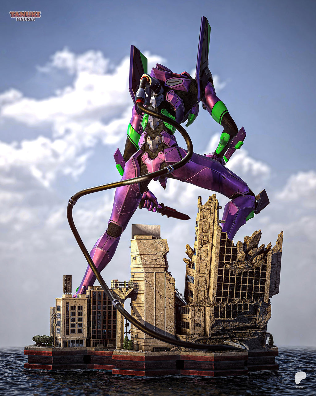 Eva-01 (Evangelion) resin figure by Tanuki Figures — studio render 3