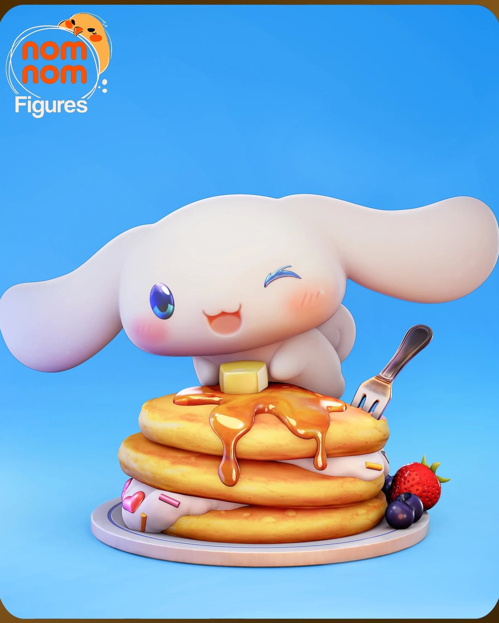 Cinnamoroll Sanrio Chibi resin figure by NomNom Figures — studio preview 1