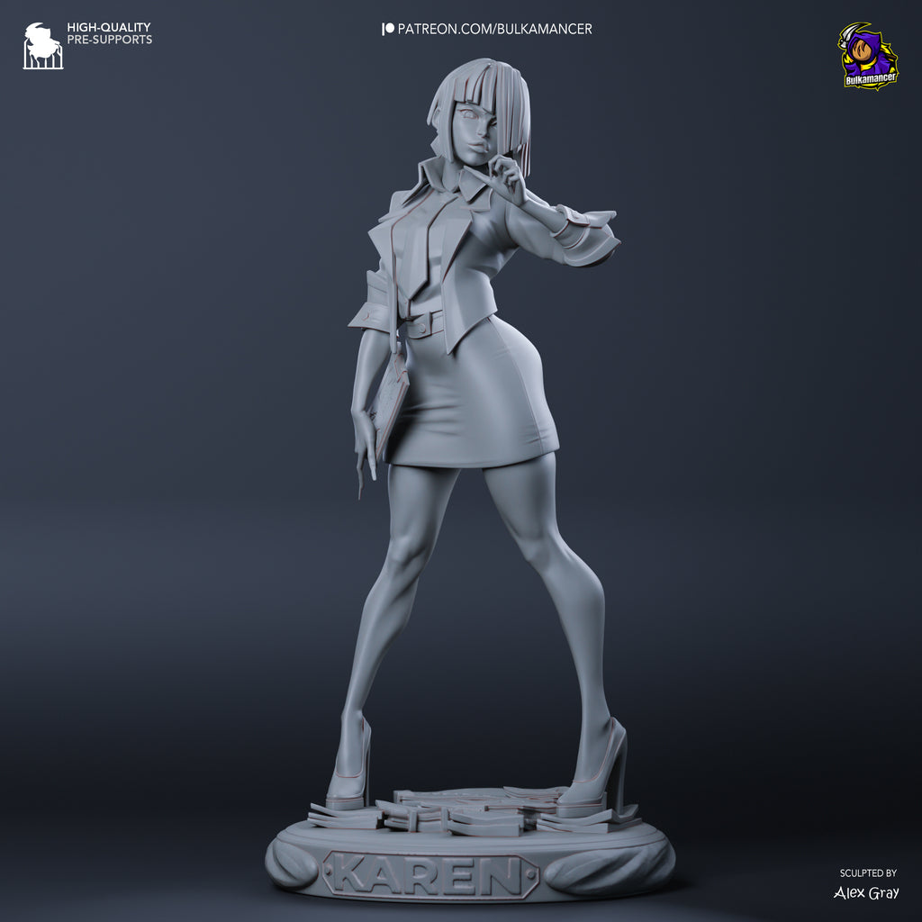 Agent Karen (Unbreadable) resin figure by Bulkamancer — studio render 10