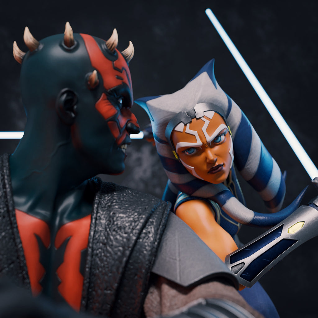 Ahsoka Tano and Darth Maul Star Wars resin figure by CA 3D Studios — studio preview 1