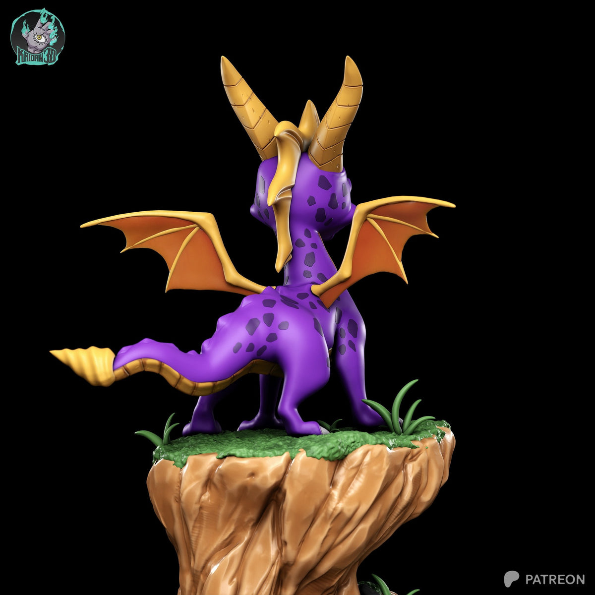 Spyro (Spyro) resin figure by Kaidan 3D — studio render 4