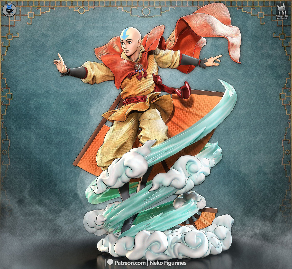 Aang (Avatar The Last Airbender) resin figure by Neko Figurines — studio render 8