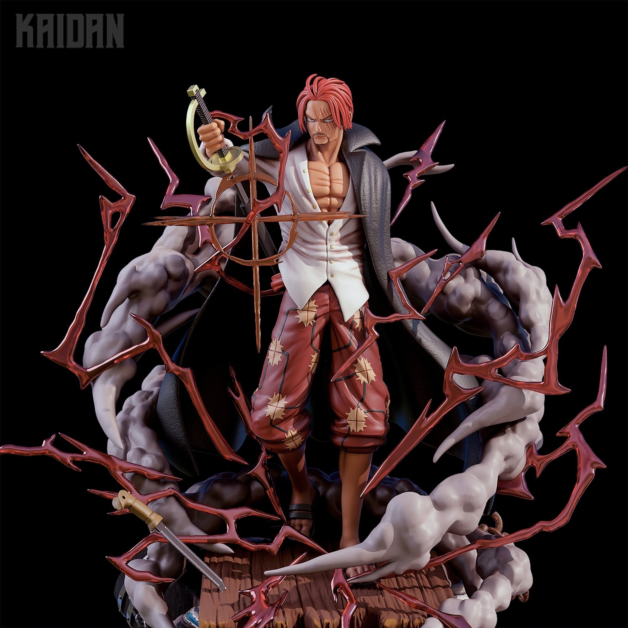 Shanks (One Piece) resin figure by Kaidan 3D — studio render 1