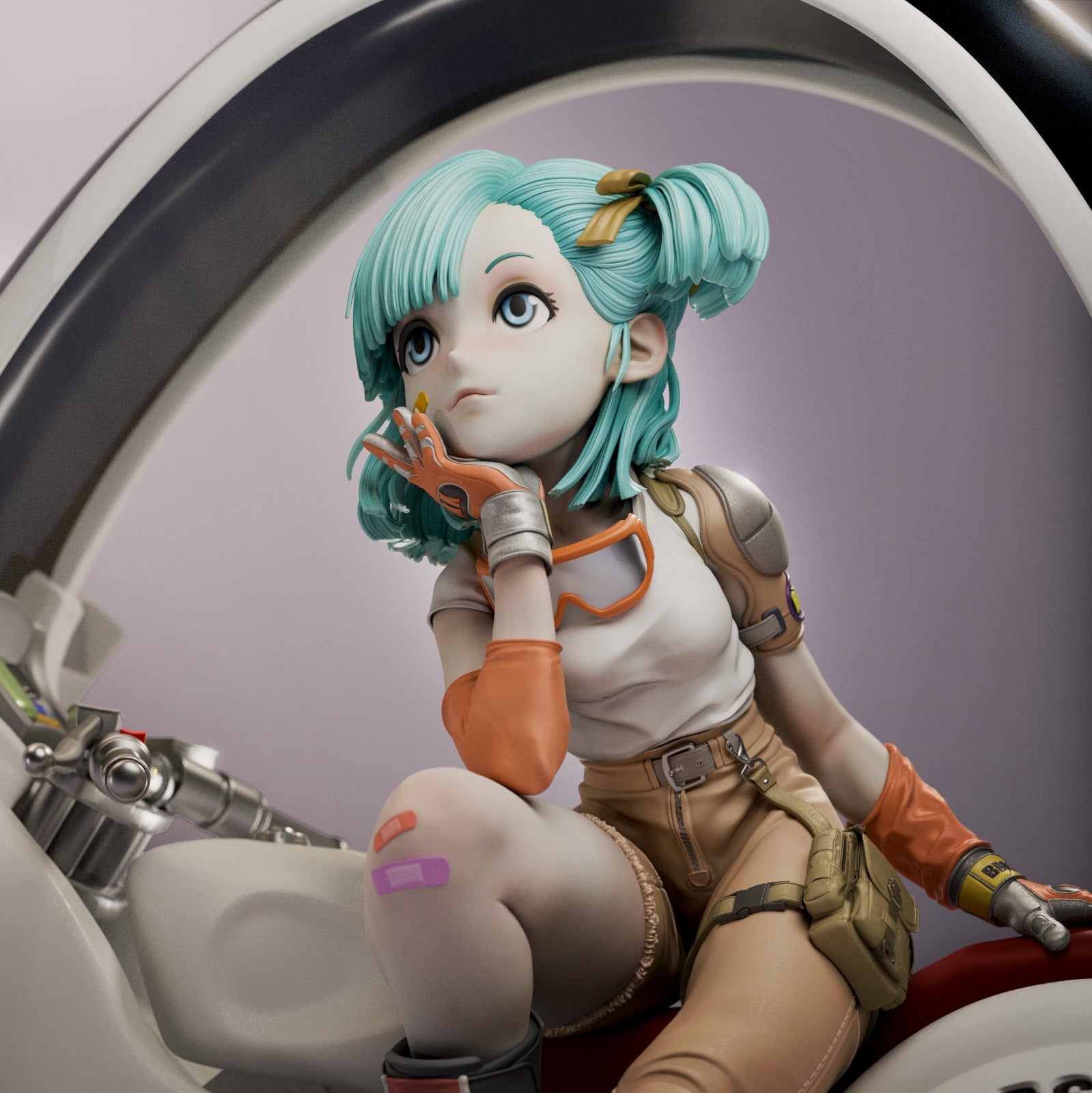 Bulma Dragon Ball resin figure by CA 3D Studios — studio preview 2