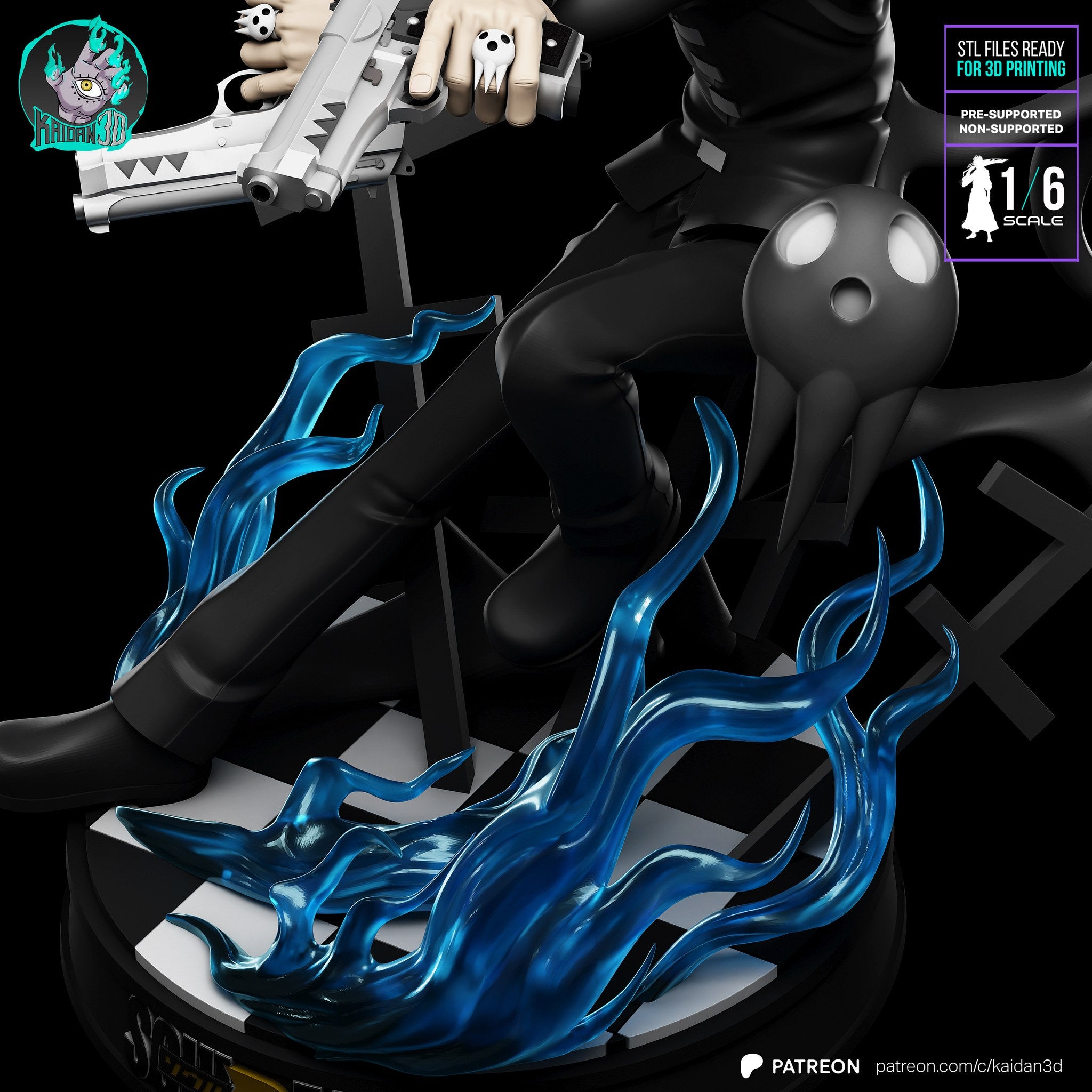 Death the Kid (Soul Eater) resin figure by Kaidan 3D — studio render 3