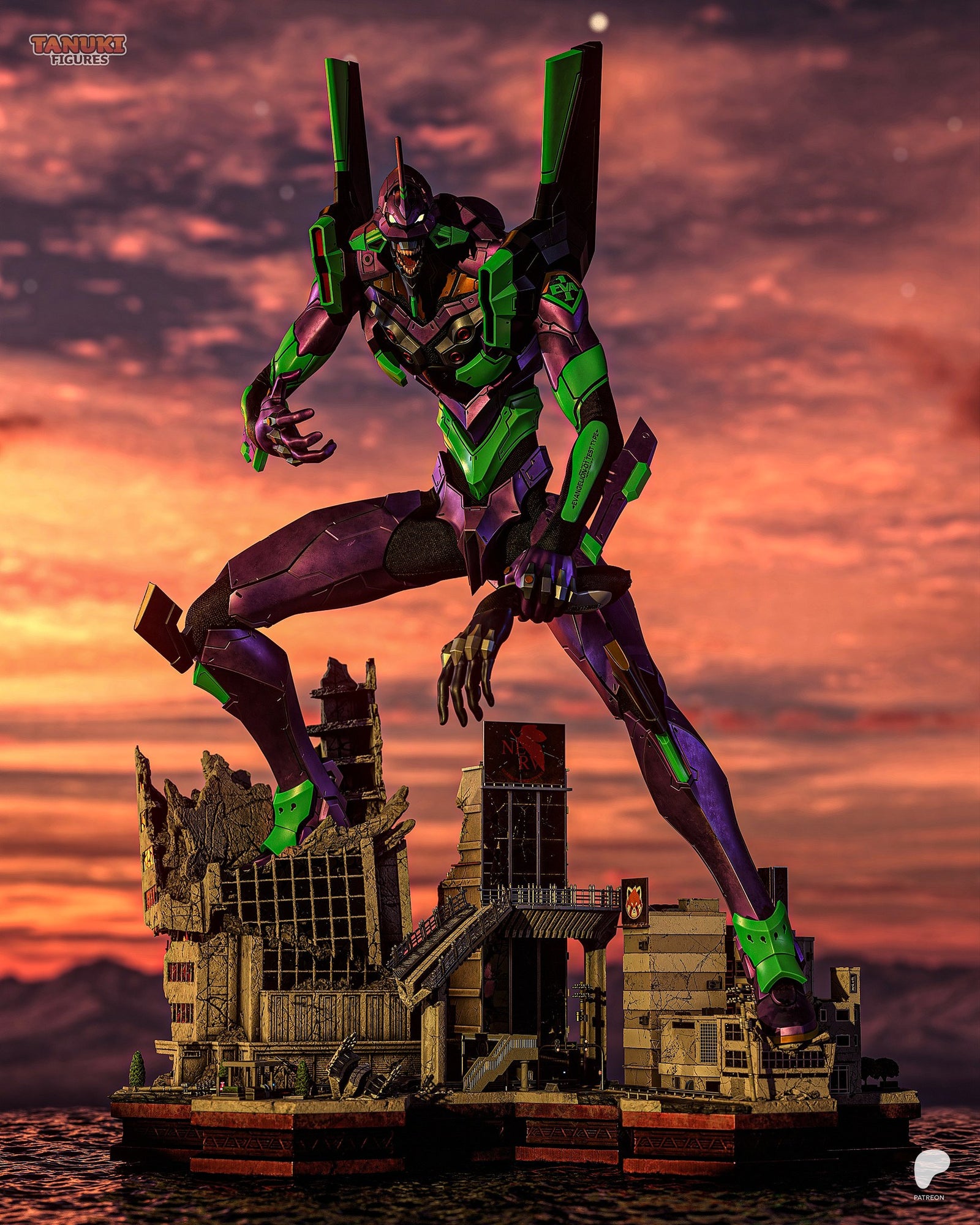 Eva-01 (Evangelion) resin figure by Tanuki Figures — studio render 2