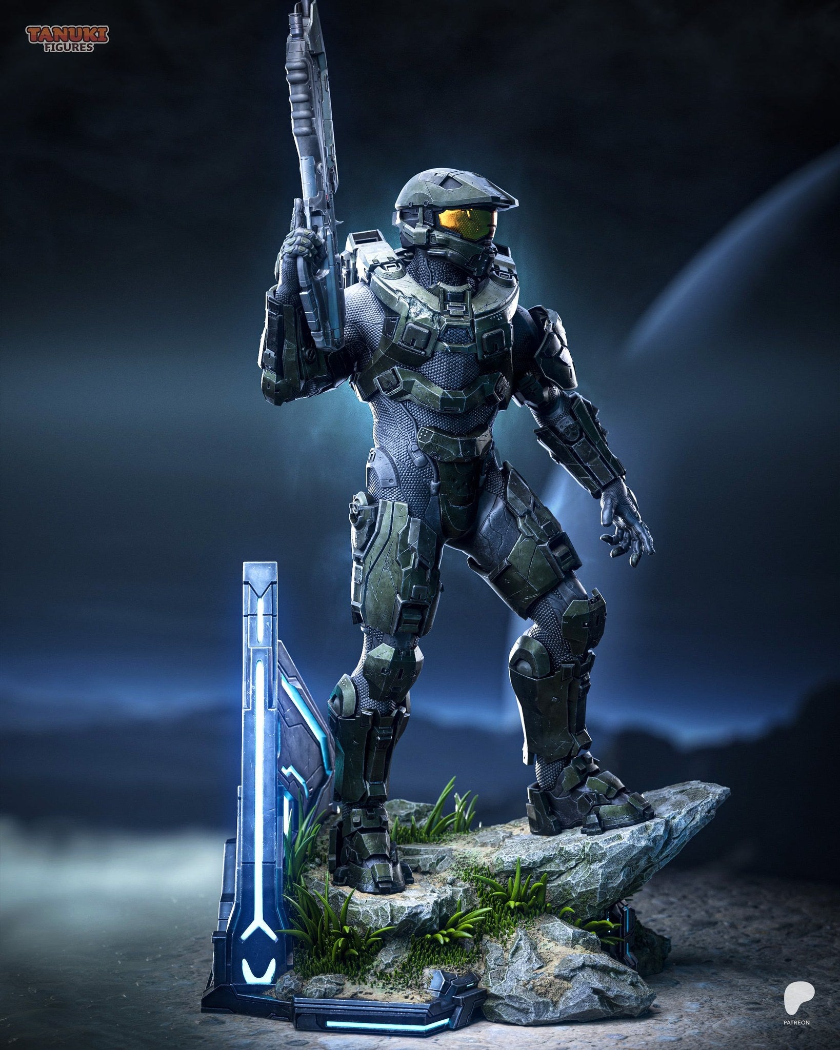 Master Chief (Halo) resin figure by Tanuki Figures — studio render 2