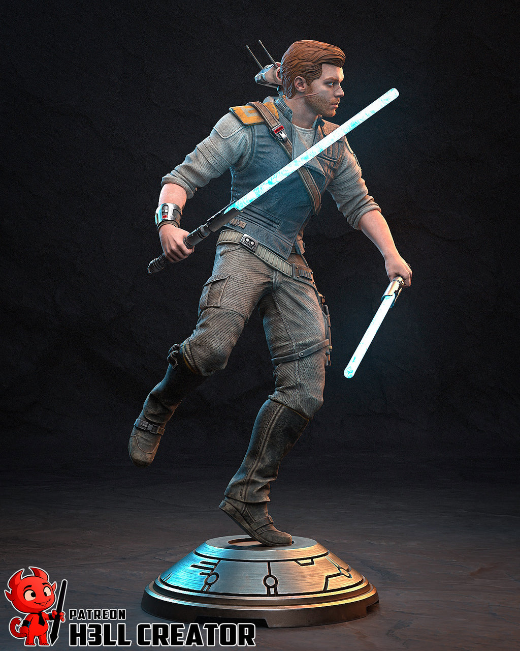 Cal Kestis (Star Wars) resin figure by h3LLcreator — studio render 5